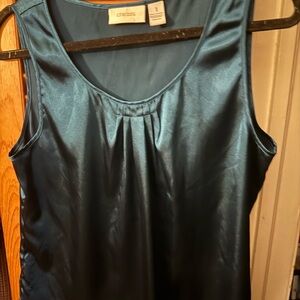 Chico's Teal Satin Sleeveless Blouse